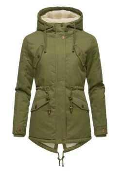 Marikoo MANOLYA - Wintermantel - Dusty Olive -Marikoo 0c32401c2a6c42d68ffa5fff1f25e7b9
