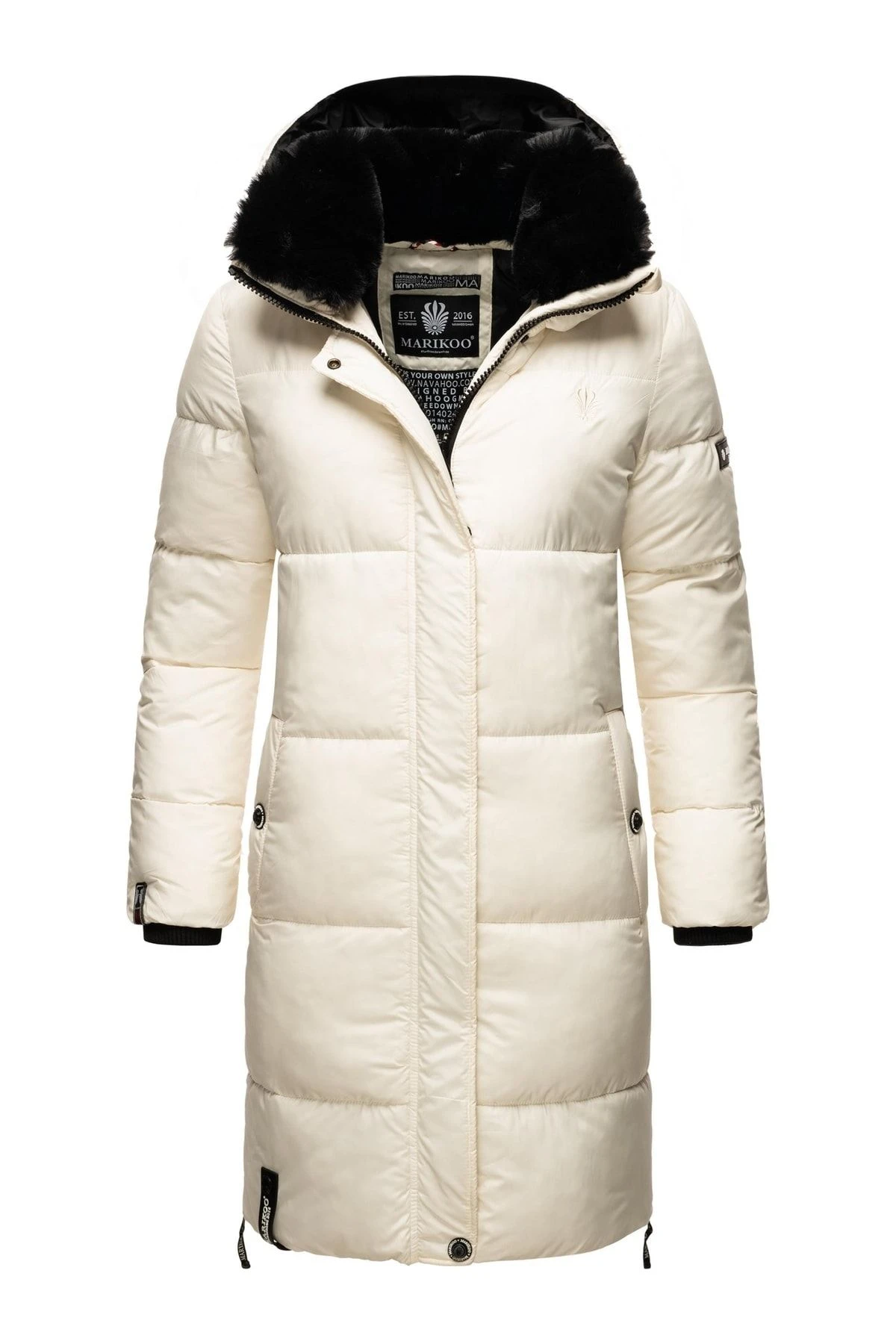 Marikoo Mantel - Weiß - Parka Damen Mäntel 675244601 3 Marikoo Mantel - Weiß - Parka Damen Mäntel 675244601