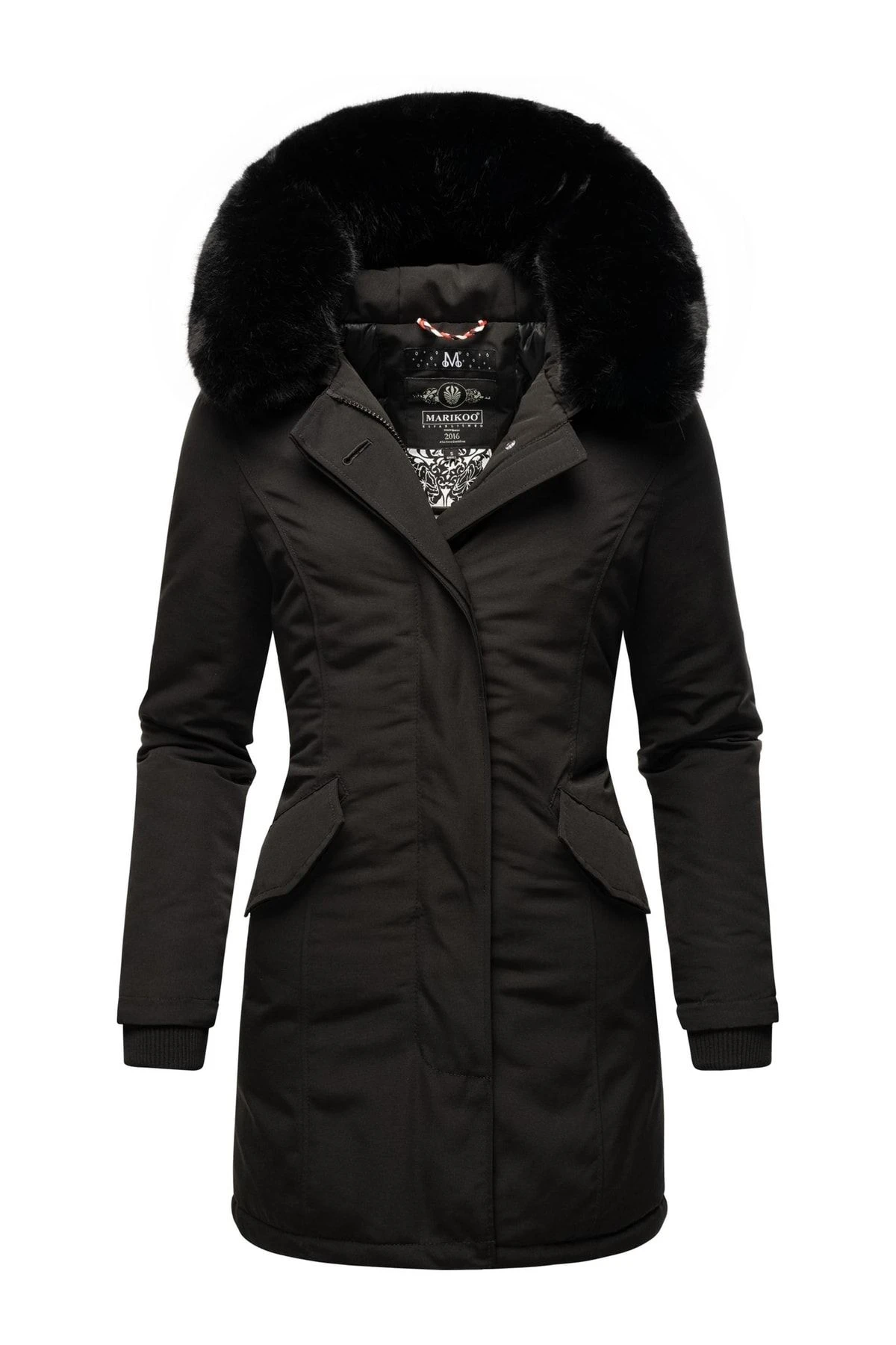Marikoo Mantel - Schwarz - Parka Damen Mäntel 675237419 3 Marikoo Mantel - Schwarz - Parka Damen Mäntel 675237419