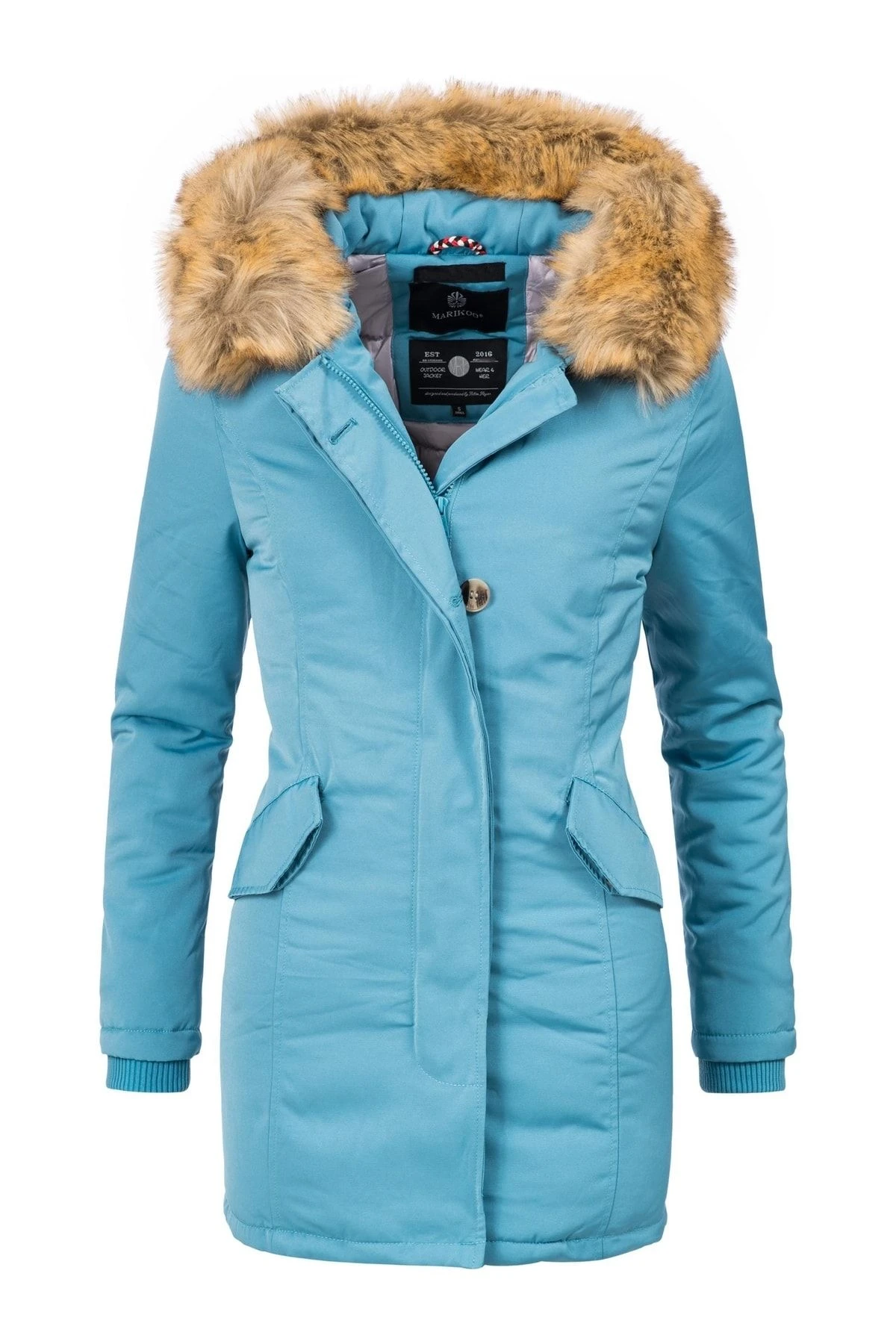 Marikoo Mantel - Blau - Parka Damen Mäntel 675235721 3 Marikoo Mantel - Blau - Parka Damen Mäntel 675235721