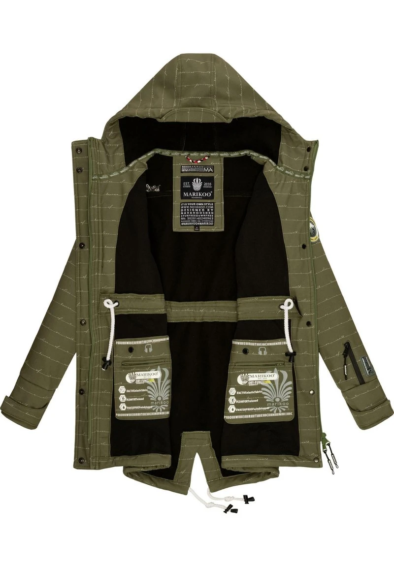 Marikoo ZIMTZICKE - Parka - Olive Lines 6 Marikoo ZIMTZICKE - Parka - Olive Lines – Bild 4